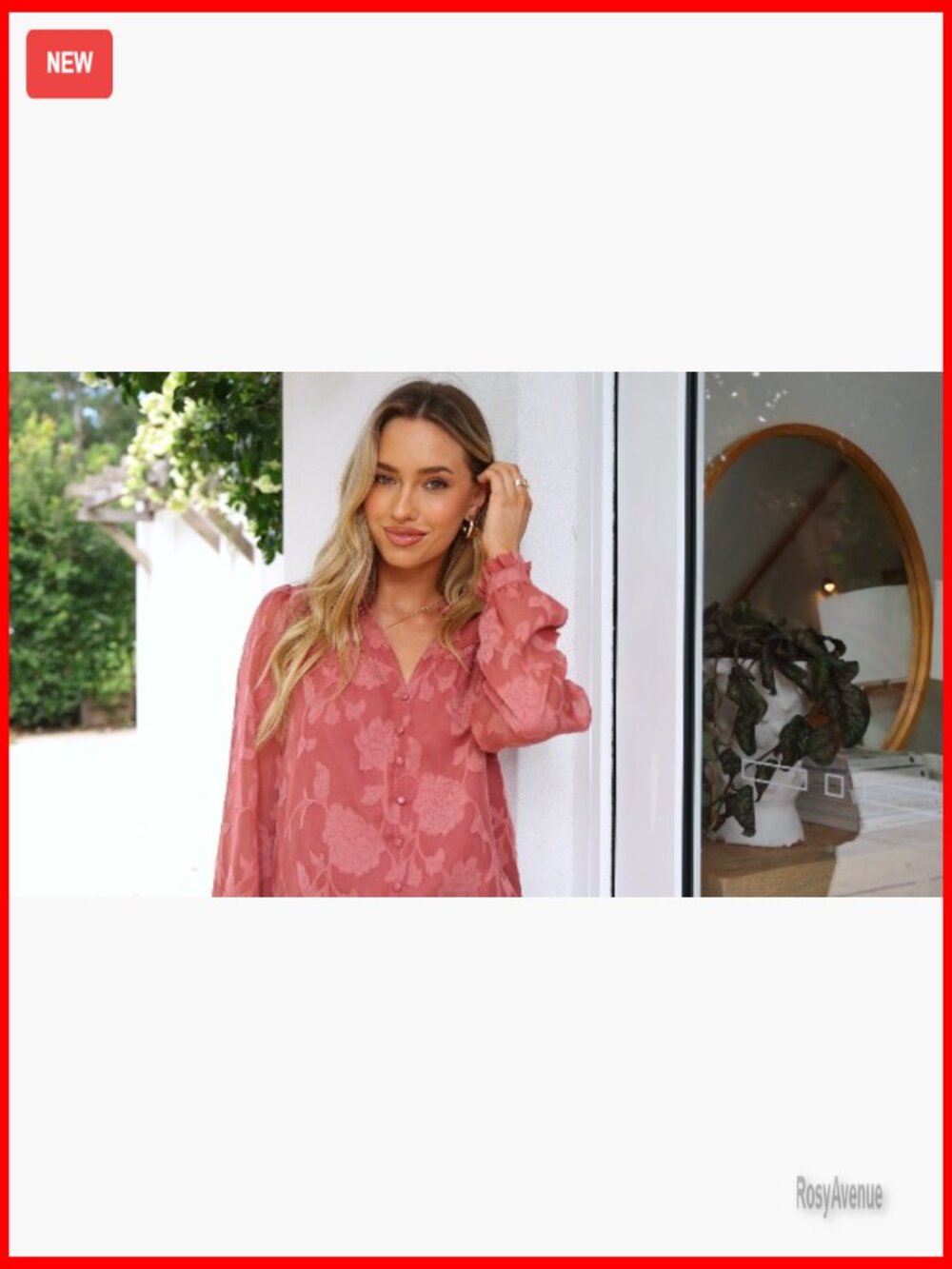 Dressy Casual Loose Fit V Neck Chiffon Blouse Long Sleeve Tunic - Picture 7 of 7